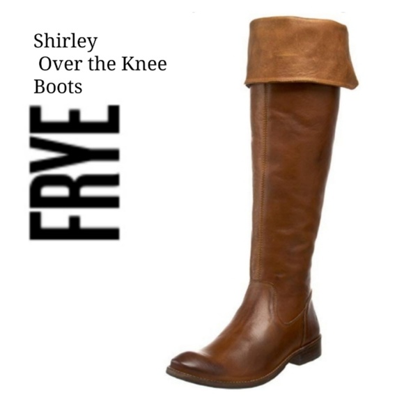 Frye Shoes - Frye Shirley Over the Knee Leather Boots in Brown